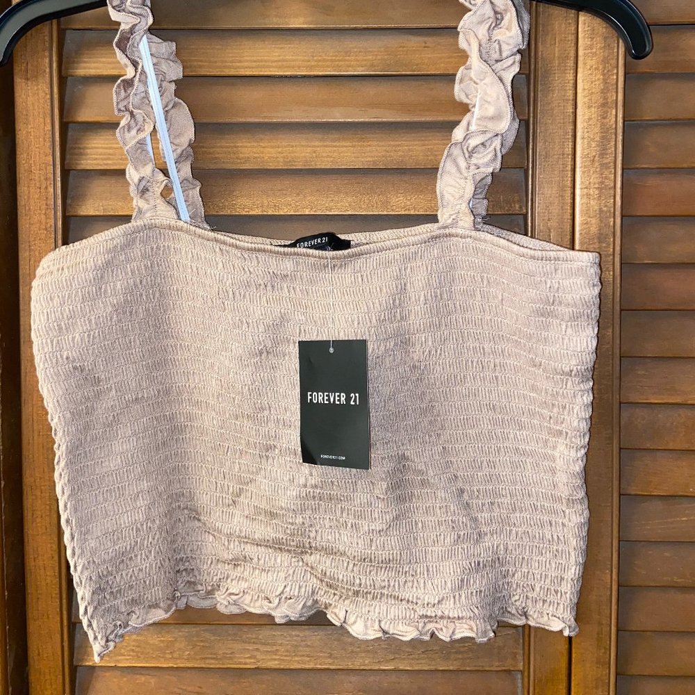 Forever 21 Taupe Crop Top
